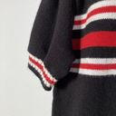 Krass&co Vtg‎ Dehen Knitting  Cheerleader Sweater Collared Black Red White Stripe Jen Photo 3