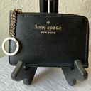 Kate Spade :Black Darcy Medium L-zip 4-card slot with coin area- wear on keychain Photo 0