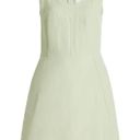 Jil Sander Back Zip Wrapped Linen-Blend Sage  Mini Dress Photo 2