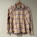 We The Free  Womens Seeking Starlight Plaid Button Front Casual Top Pink S Photo 2