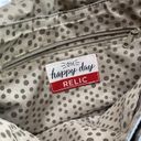 Relic  by Fossil Oh Happy Day gray leather flap front crossbody messenger bag EUC Photo 8