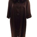 Vintage 1920s Art Deco Fur and Silk chocolate Brown Coat Size undefined Photo 0