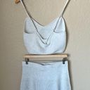 Aerie White Grey Ribbed Sweater Skirt Set NWT Photo 5