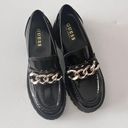 Guess  Women's Hillford Shiny Black Faux Leather Platform Chunky  Loafers Sz 7.5 Photo 0