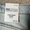 INC  core denim raw hem shorts size 6 NEW Photo 3