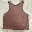 One Step Up Mauve Ribbed Tank Top Photo 0