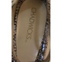 Chadwick's Womens  Brown Snake Print T Strap Wedge Low Heel Buckle Sandals Size 9M Photo 5