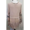 Style & Co . Top Beige M Floral Print Bell Sleeve Babydoll Tunic Top Womens New Photo 3