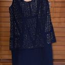 Laundry by Shelli Segal NWT $295  Beaded Cocktail Dress Blue 0 Photo 3