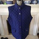 St. John’s Bay St John's Bay Quilted Vest Women's Puffer Snap Front Pockets Navy Blue Size XL Photo 0