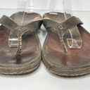 Olukai  Paniolo Brown Leather Sandals Flip Flop Size 8 Women’s Photo 4