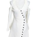Alexis  White Bell Sleeve Button Down Blazer Cold Shoulder Mini Dress Size XS Photo 0