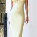 Hello Molly She’s Refined Satin Maxi Dress Yellow Photo 1