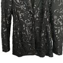 Alexis  Firdas Black Sequin Embroidered Tulle Blazer Sz M Photo 3