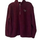 Victoria's Secret Victoria’s Secret VS Pink High Pile Sherpa Quarter Zip Pullover Sweatshirt Sz M Photo 0