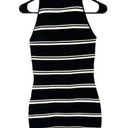 Olivaceous  Black & White Striped Sleeveless Bodycon Form Fit Dress Women Sz M Photo 0