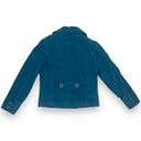 American Eagle Y2K  Teal Blue Big Button Double Breasted Pea Coat Size Large Photo 4