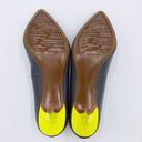 Calvin Klein  Ashley Pump Leather High Heels Grey Neon Yellow Women's Size 8 Photo 10