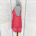 Victoria's Secret  Vintage Lace Babydoll Chemise Nightie Coral Red Large Photo 1