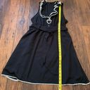 Heart soul  Black Fit & Flare Boho Dress Sleeveless Sz XL Tie Waist Lined, Pockets Photo 5