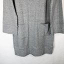 Garnet Hill  Small Dress Jersey Knit Gray Sweater Tunic Pockets Crew Mini 303 Photo 3