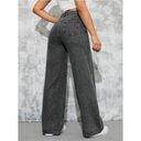 SheIn Dark Gray High Waisted Baggy Wide Leg Y2K Oversized Jeans Size Medium Photo 1