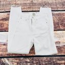 J.Crew  Jeans Women's Size 26 White Frayed Hem 10" High Rise Toothpick Skinny Photo 1