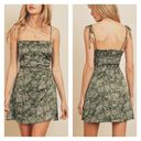 Dress Forum  Paisley Tie Shoulder Mini Dress in Green Photo 1