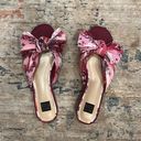 White House | Black Market  Pink Floral-Print Crinkle Slides Photo 1