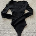 Abercrombie & Fitch Black Long Sleeve Bodysuit Photo 0