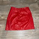 Forever 21 Red Leather Mini Skirt Red Size 26 Photo 4