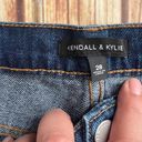 Kendall + Kylie  Women Embroidered Distressed Cropped Boyfriend Blue Jeans Sz 28 Photo 8