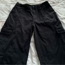 Edikted  Zaria Y2K black wide leg cargo pants with pockets, size M utility fall Photo 9