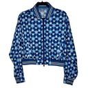 Free People Movement  Top Seed Printed Tennis Jacket Blue Combo Medium Photo 0