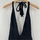 Kendall + Kylie  Swimsuit One Piece Plunge Black Sexy Beach Swim Tie NWT Medium Photo 7