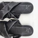 A New Day  Black Puffy Cross Strap Sandals Women's Size 6.5 Photo 3