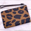 Coach  Corner Zip Wristlet With Leopard Print Light Saddle Multi CC871 Photo 2