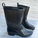 Daisy Fuentes  Ladies Allover Glitter Mid Calf Jelly Rain Boot Womens Size 7 Photo 0