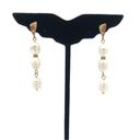 Ettika NWT  18K Gold-Plated 10MM Freshwater Pearl Cubic Zirconia Dangle Earrings Photo 0