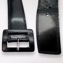 Anne Klein Black Leather Belt Chunky Thick Wide Medium ‼️FLAWED‼️ Photo 6