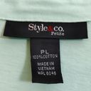 Style & Co #1992 - Seafoam  Button Up Blouse Size PL GUC Photo 4