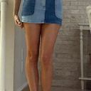 Signature 8 Two-Tone Denim Mini Skirt Photo 2