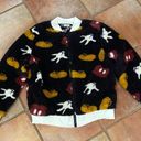 Disney Mickey Mouse plush fleece bomber jacket size large Photo 0