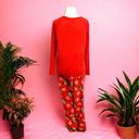 Disney  Mickey Minnie Mouse red two piece ladies red pajama set NEW Small Photo 4