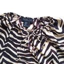 Rachel Zoe  Blouse Womens Medium Zebra Print Balloon Long Sleeve Top Boho Photo 2