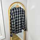 Faherty lakeridge blue Nantucket plaid long sleeve button up with Ruffle accents Photo 5