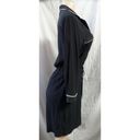 The Loft "" BLACK & IVORY COLLARED BUTTON DOWN BLOUSON LONG SLEEVES DRESS SIZE: S NWT Photo 1