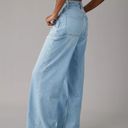 American Eagle Dreamy Drape Stretch Super High-Waisted Baggy Wide-Leg Jean in Easy Breezy Blue Photo 1