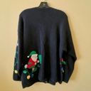 Santa Christmas Lights Knit Oversized Cardigan Sweater Photo 3