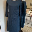 Loft Medium Blue Maternity Dress Photo 0